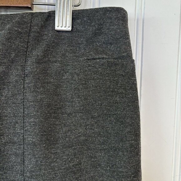 j jill Ponte Knit Pencil Skirt Medium Charcoal Gray Stretch Pockets Career Wear - Picture 3 of 11